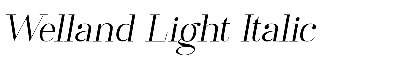 Welland Light Italic